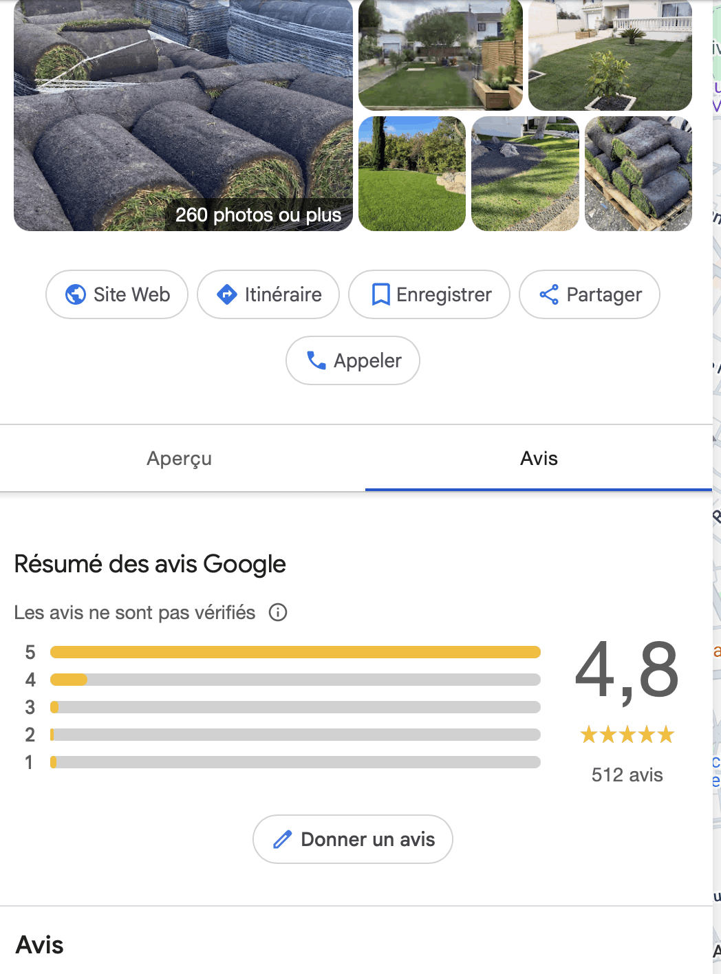 AVIS CLIENT IDGREEN GAZON